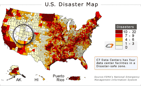 2016 FEMA Disaster map